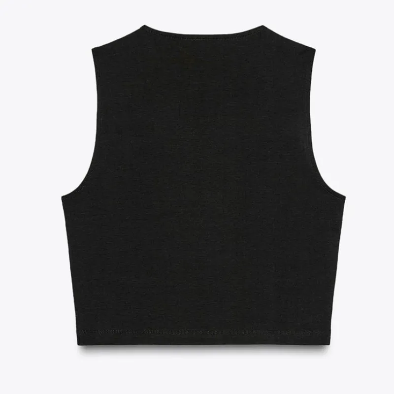 Top Cropped Algodón 