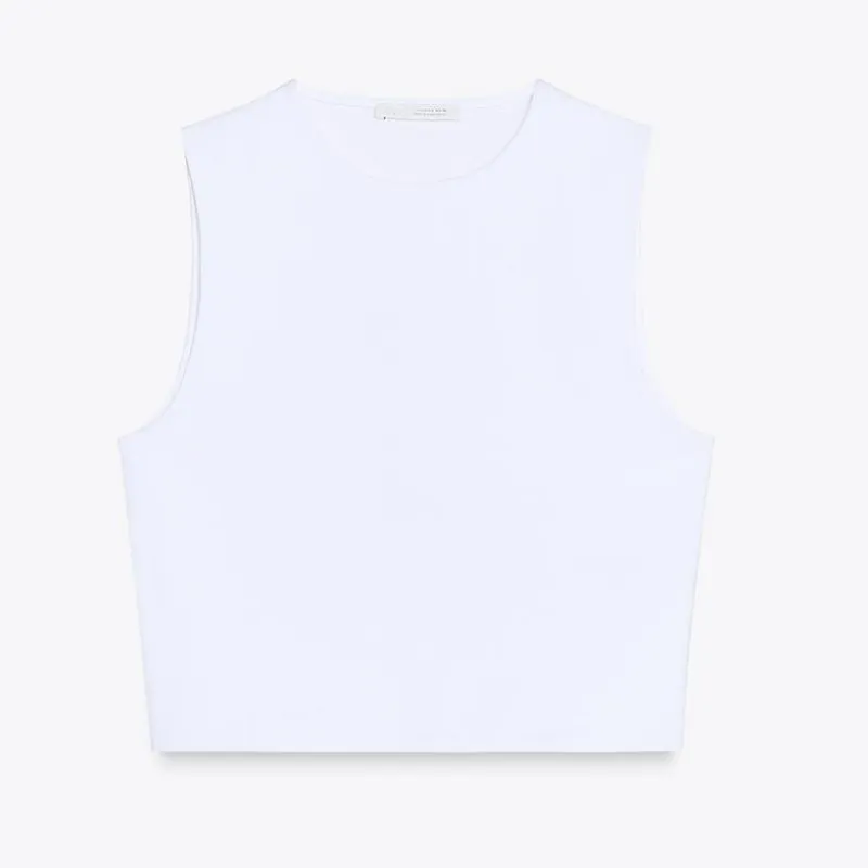 Top Cropped Algodón 