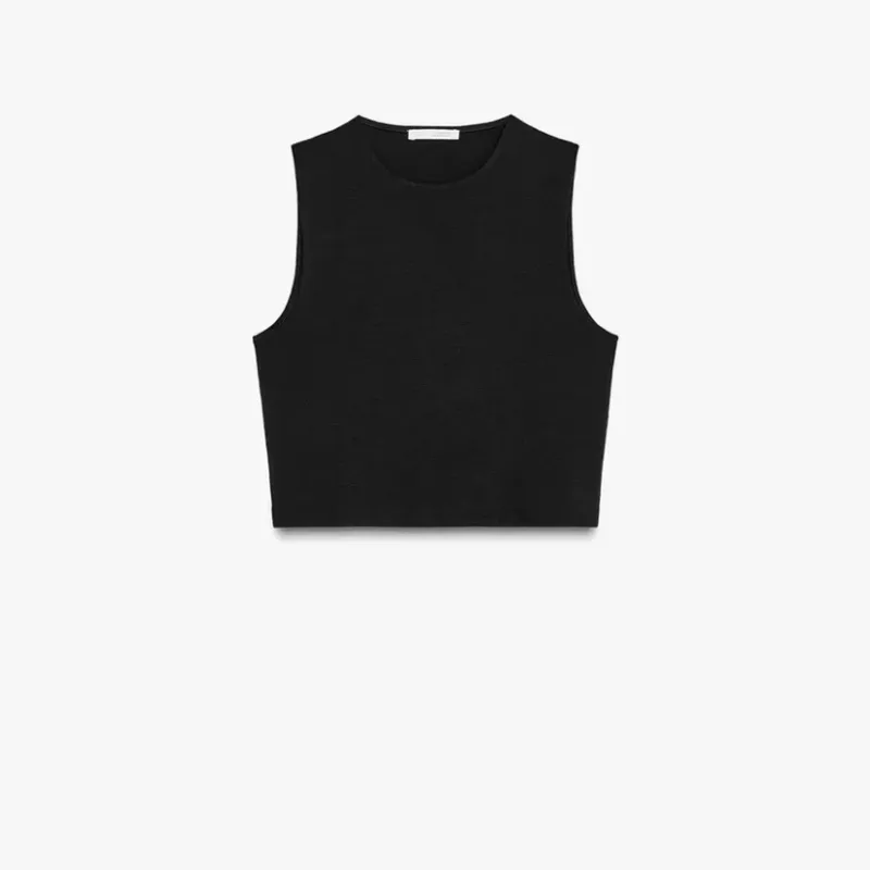 Top Cropped Algodón 