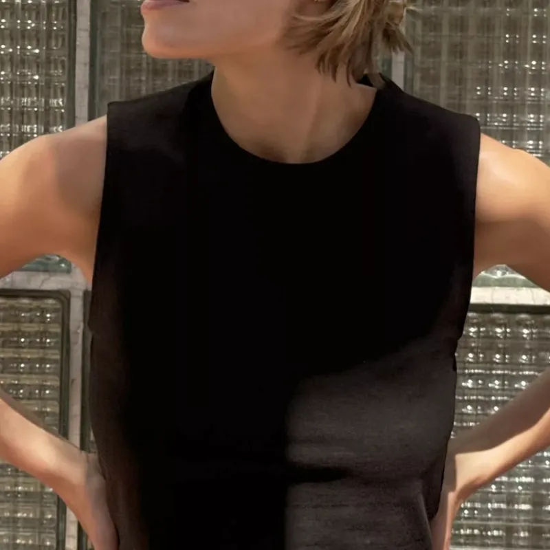Top Cropped Algodón 