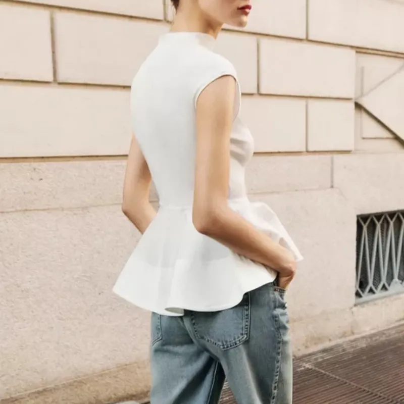 Top Peplum Cuello Perkin
