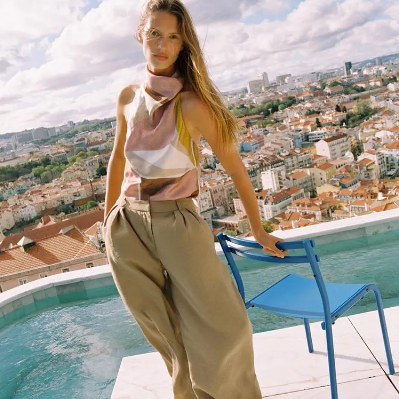 Top Halter Geometric