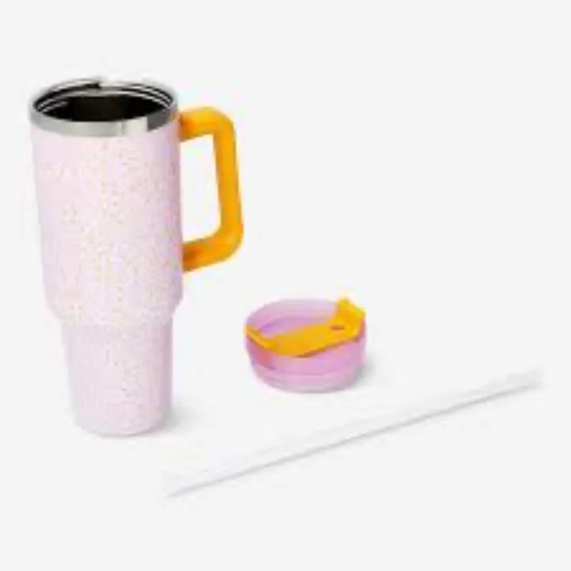 Vaso Multicolor con Tapa y Pajita (1.2 L)