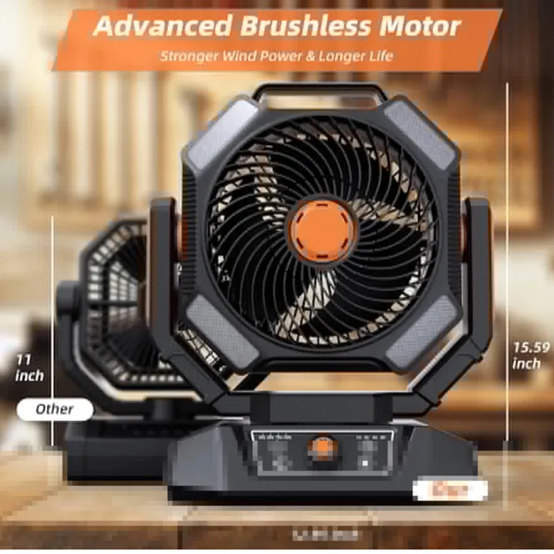 Ventilador Lámpara Recargable 4000mAh