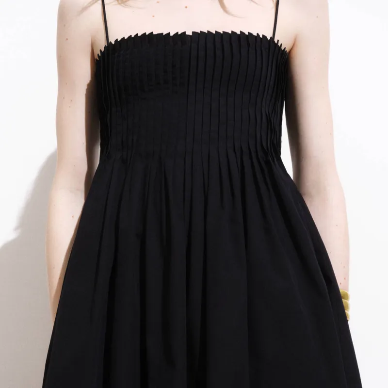 Vestido Algodón Pliegues
