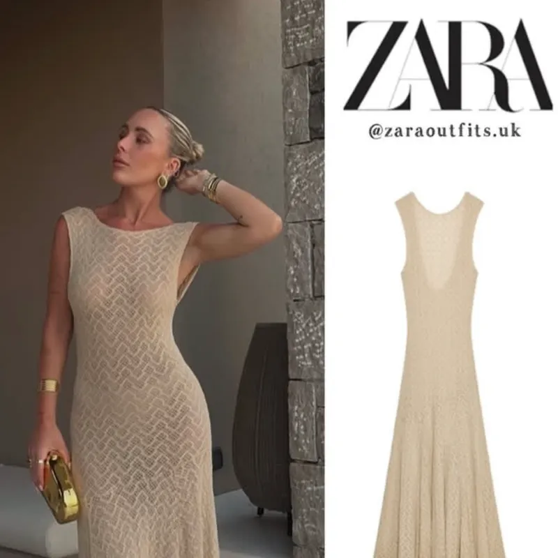 Vestido Calado Escote Espalda