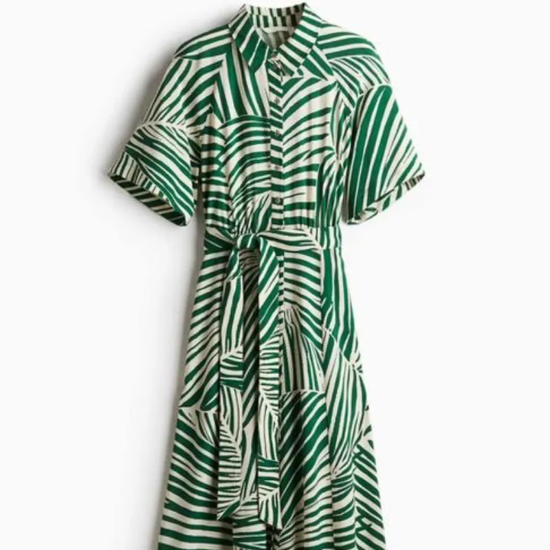 Vestido camisero con cinturón 