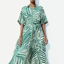 Vestido camisero con cinturón 