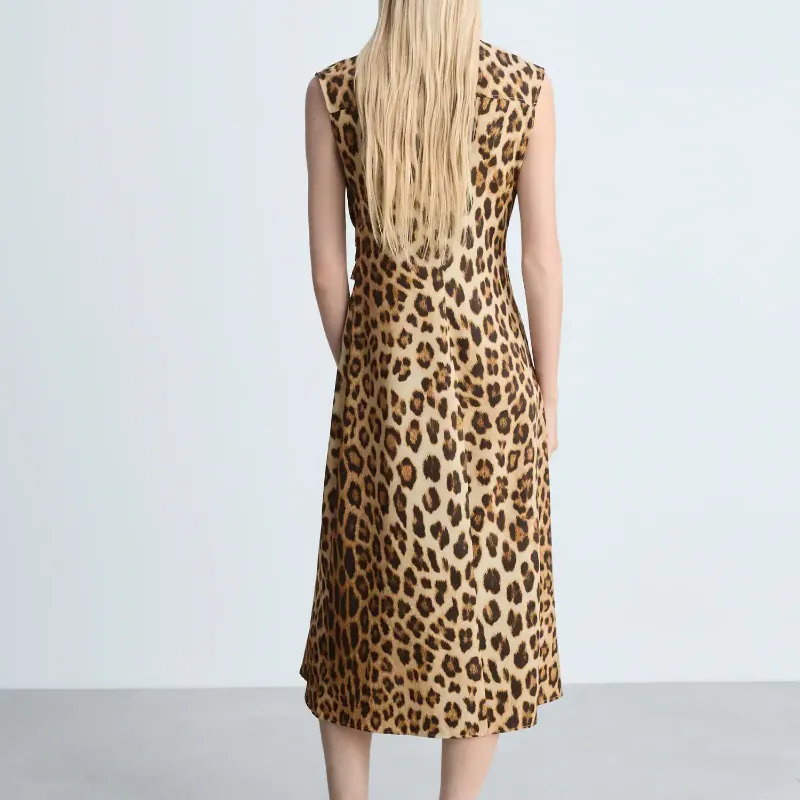 Vestido camisero leopardo