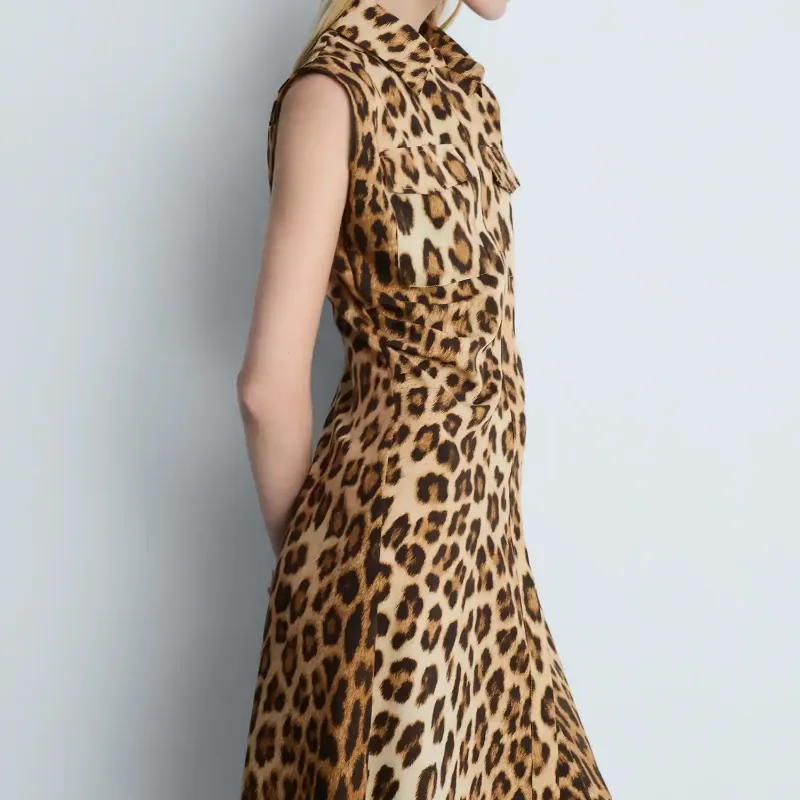 Vestido camisero leopardo
