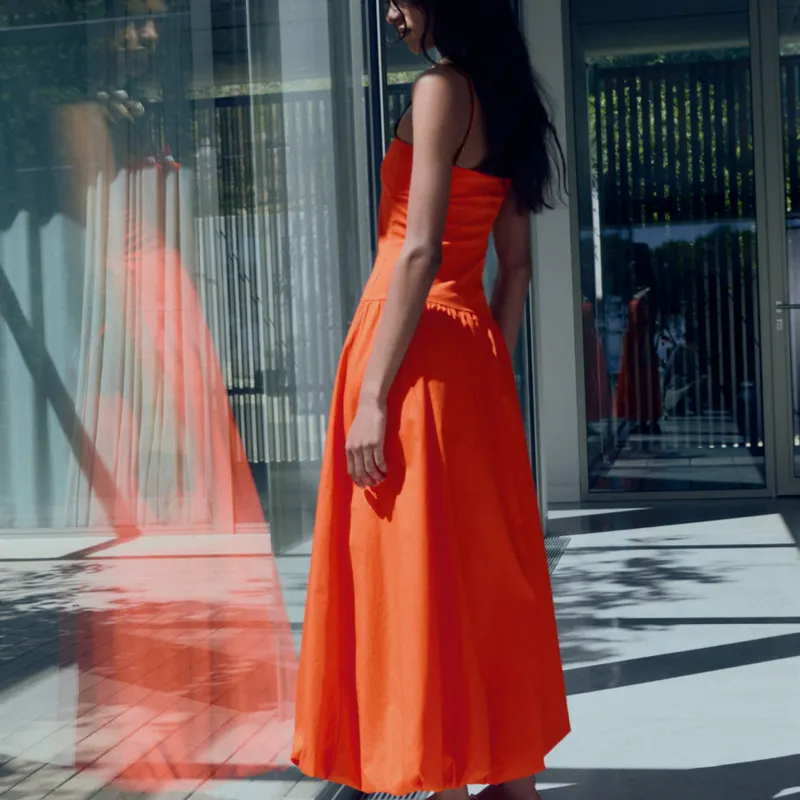 Vestido Combinado Bajo Globo