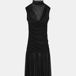 Vestido combinado MIDI 