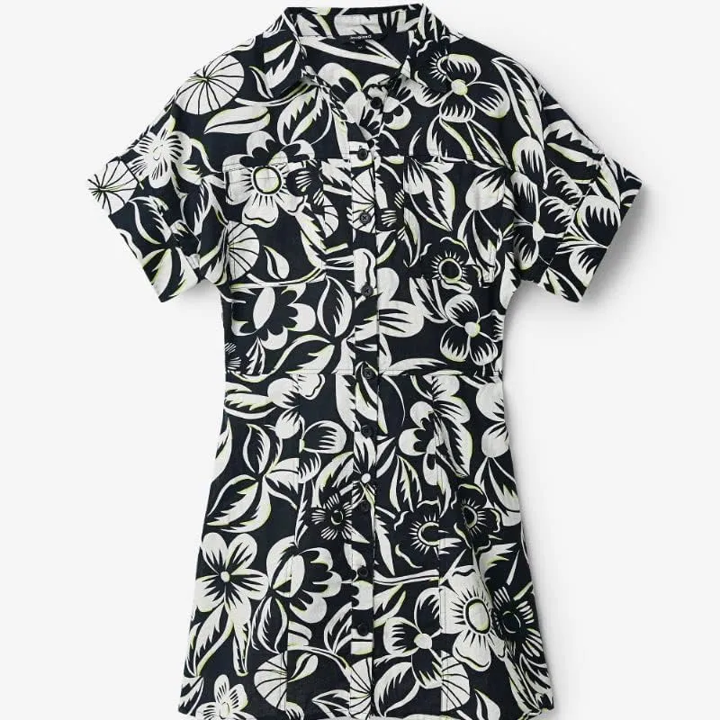 Vestido corto camisero