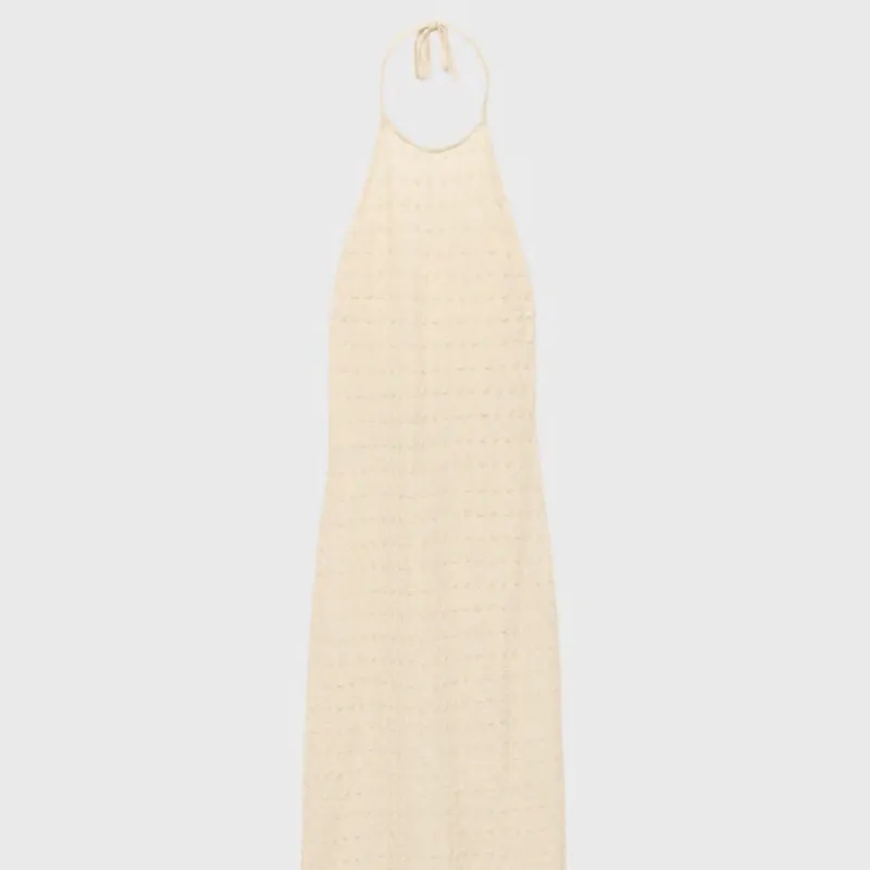 Vestido Crepé Cuello Halter