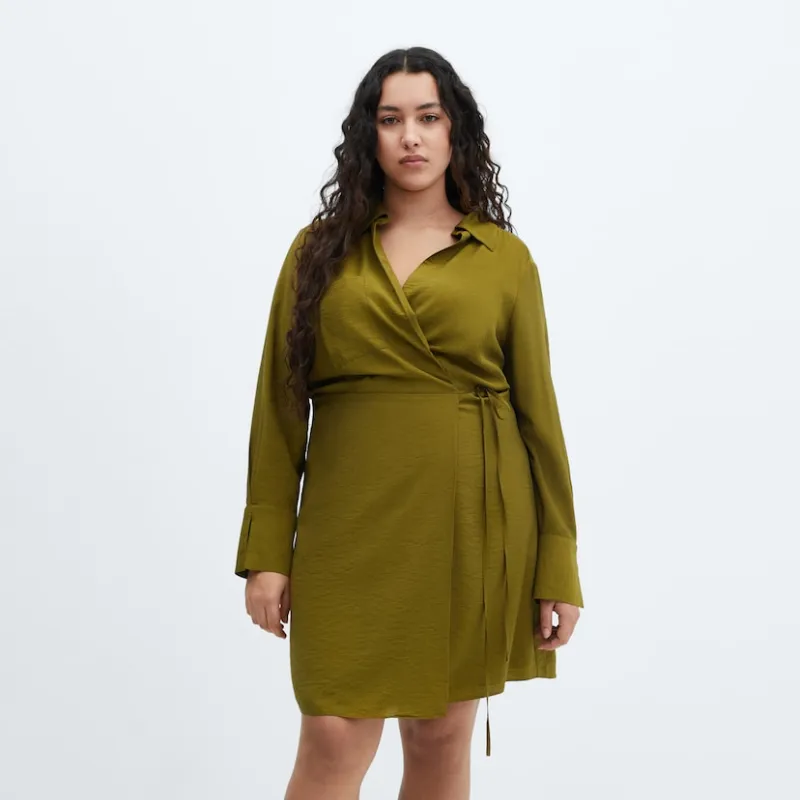 Vestido cruzado lazo