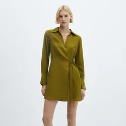 Vestido cruzado lazo