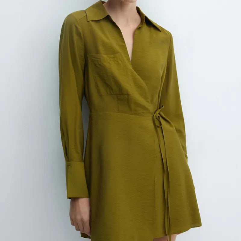 Vestido cruzado nudo