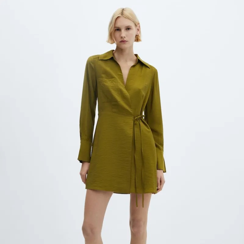 Vestido cruzado nudo