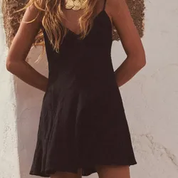 Vestido de tirantes bordados