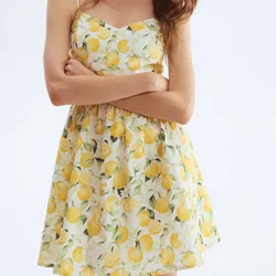 Vestido de tirantes estampado 