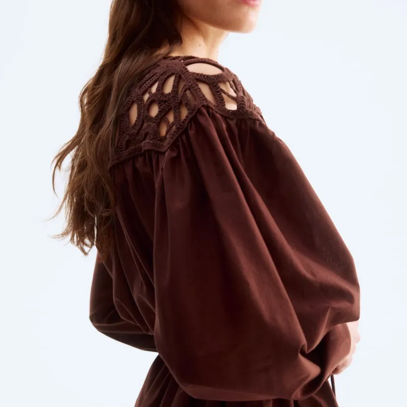 Vestido efecto crochet