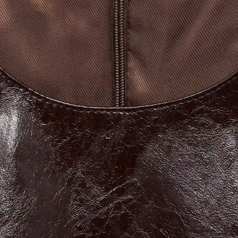 Vestido efecto piel sin mangas