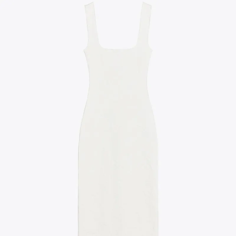 Vestido Escote Cuadrado Stretch