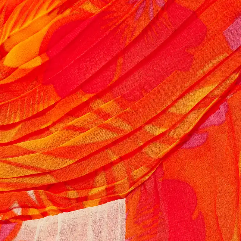 Vestido Estampado con Detalle Drapeado