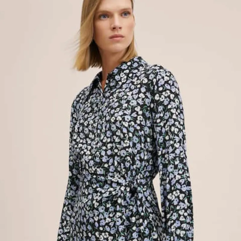 Vestido estampado corto