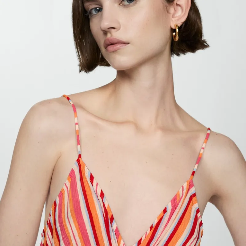 Vestido estampado rayas