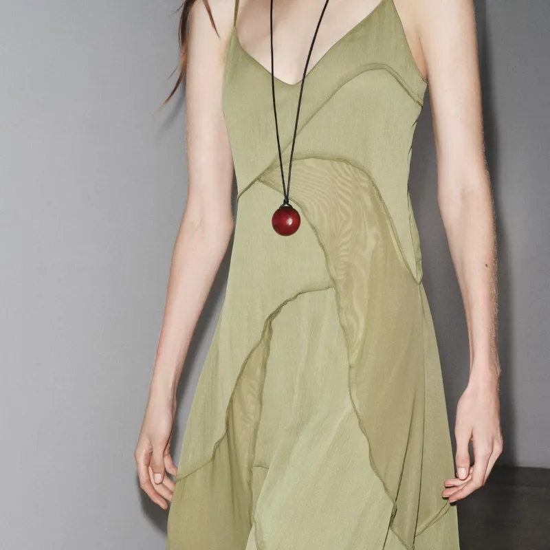 Vestido Fluido Combinado