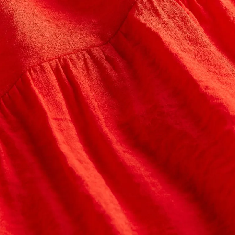 Vestido fluido mangas