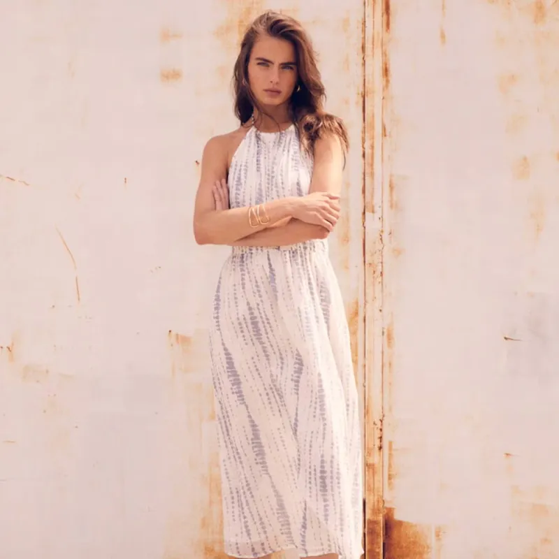 Vestido fluido MIDI halter 
