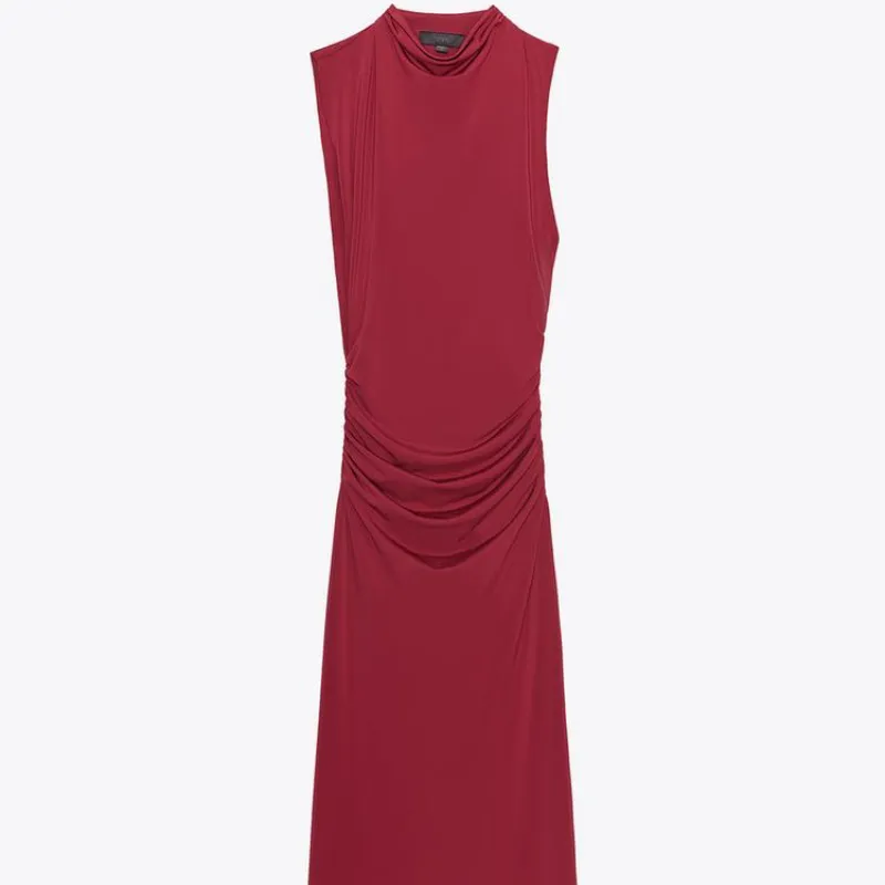 Vestido frunces laterales 