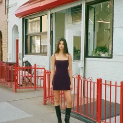 Vestido  gamuza tirantes 