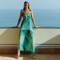 Vestido Halter Estampado