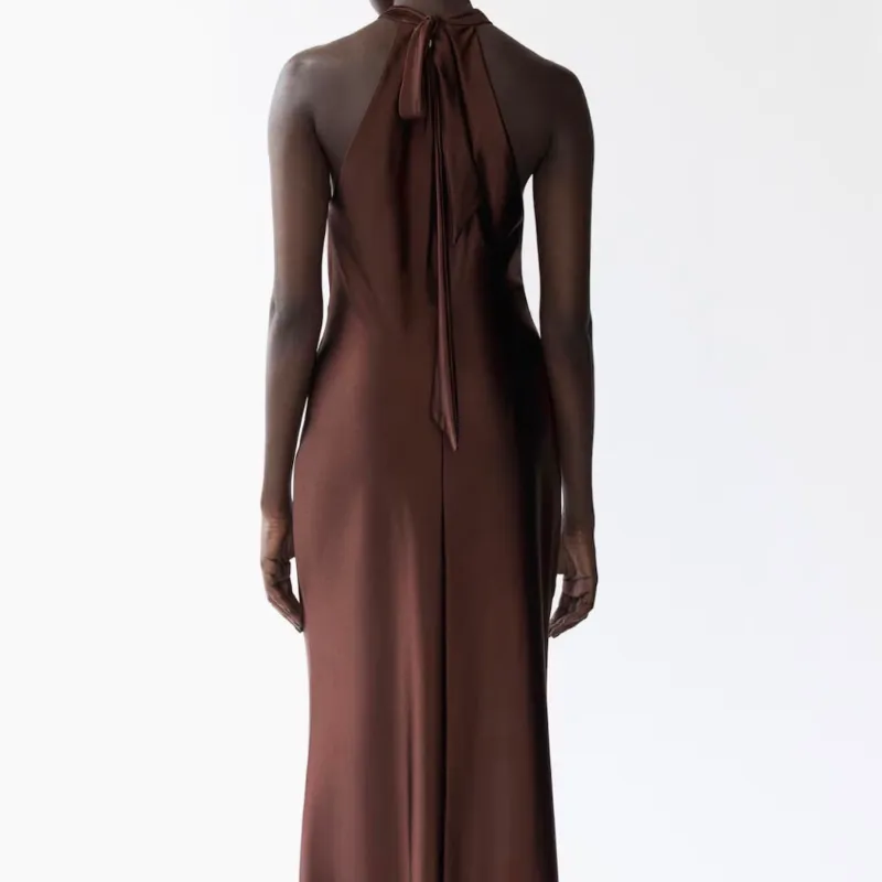Vestido Halter Satinado