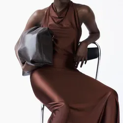 Vestido Halter Satinado