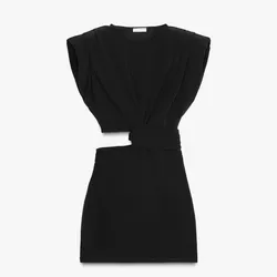 Vestido hombreras cut out