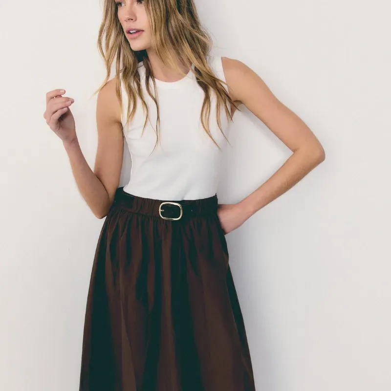 Vestido largo con cinto