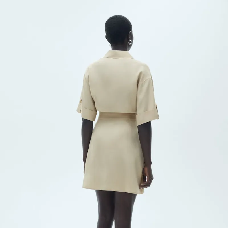 Vestido lyocell cinturón 