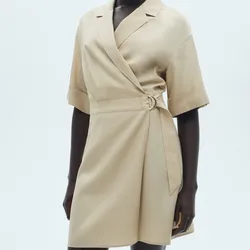 Vestido lyocell cinturón 