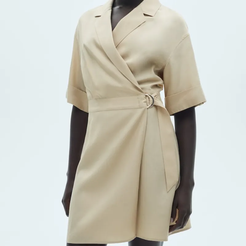 Vestido lyocell cinturón 