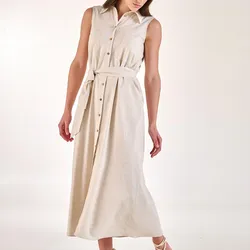 Vestido MAELLE arena fit camisero