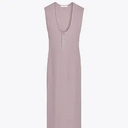 Vestido Midi Canalé Botones