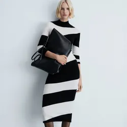 VESTIDO MIDI CUELLO PERKINS