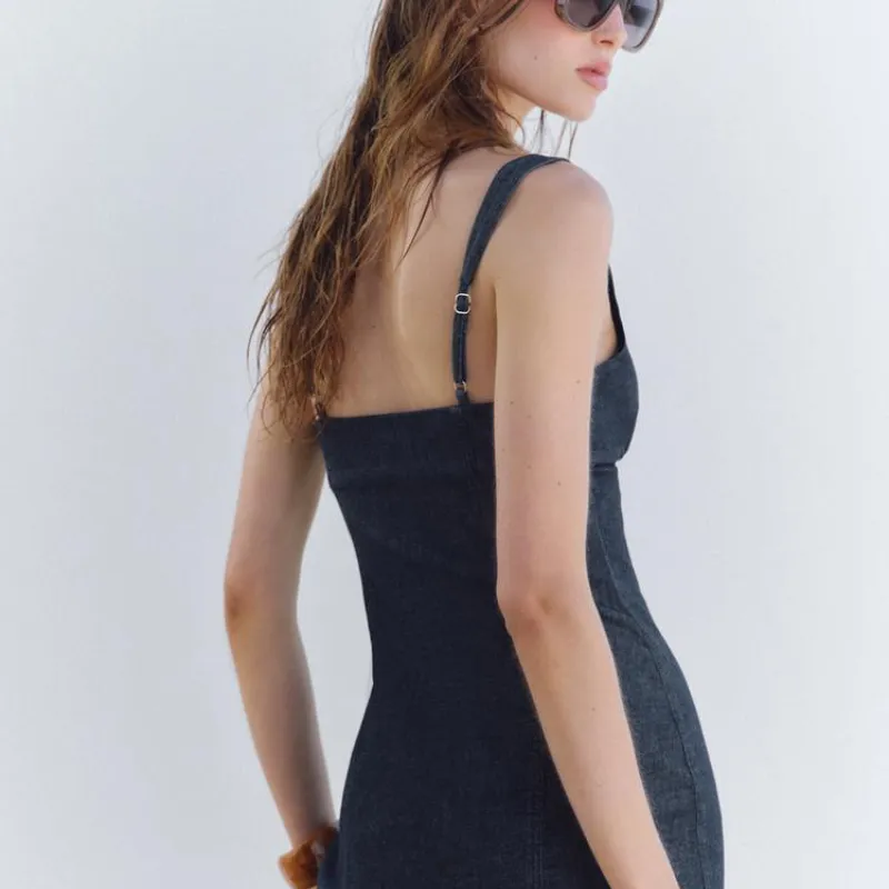 Vestido MIDI denim tirantes