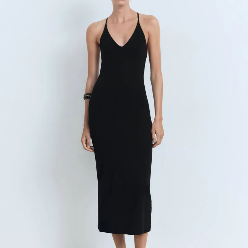 Vestido Midi Escote Espalda