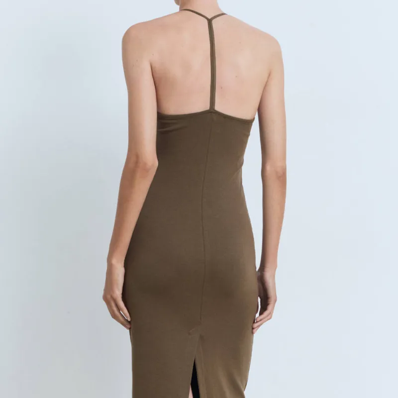 Vestido Midi Escote Espalfa