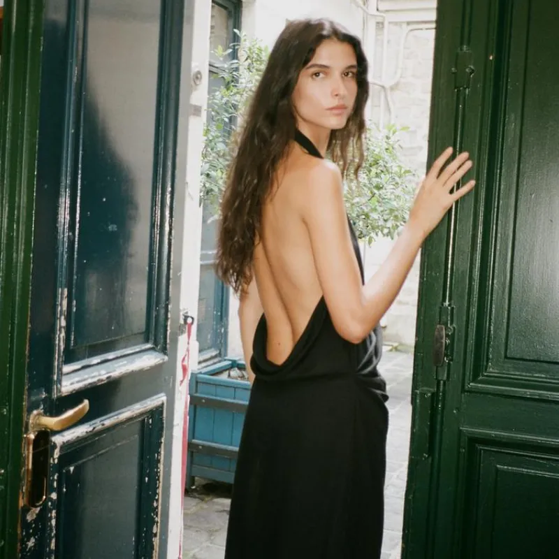 Vestido MIDI fluido drapeado